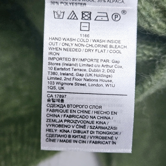 Banana Republic Laine& Alpaca Blend Pistachio Green Small Pullover Sweater. - Picture 5 of 12